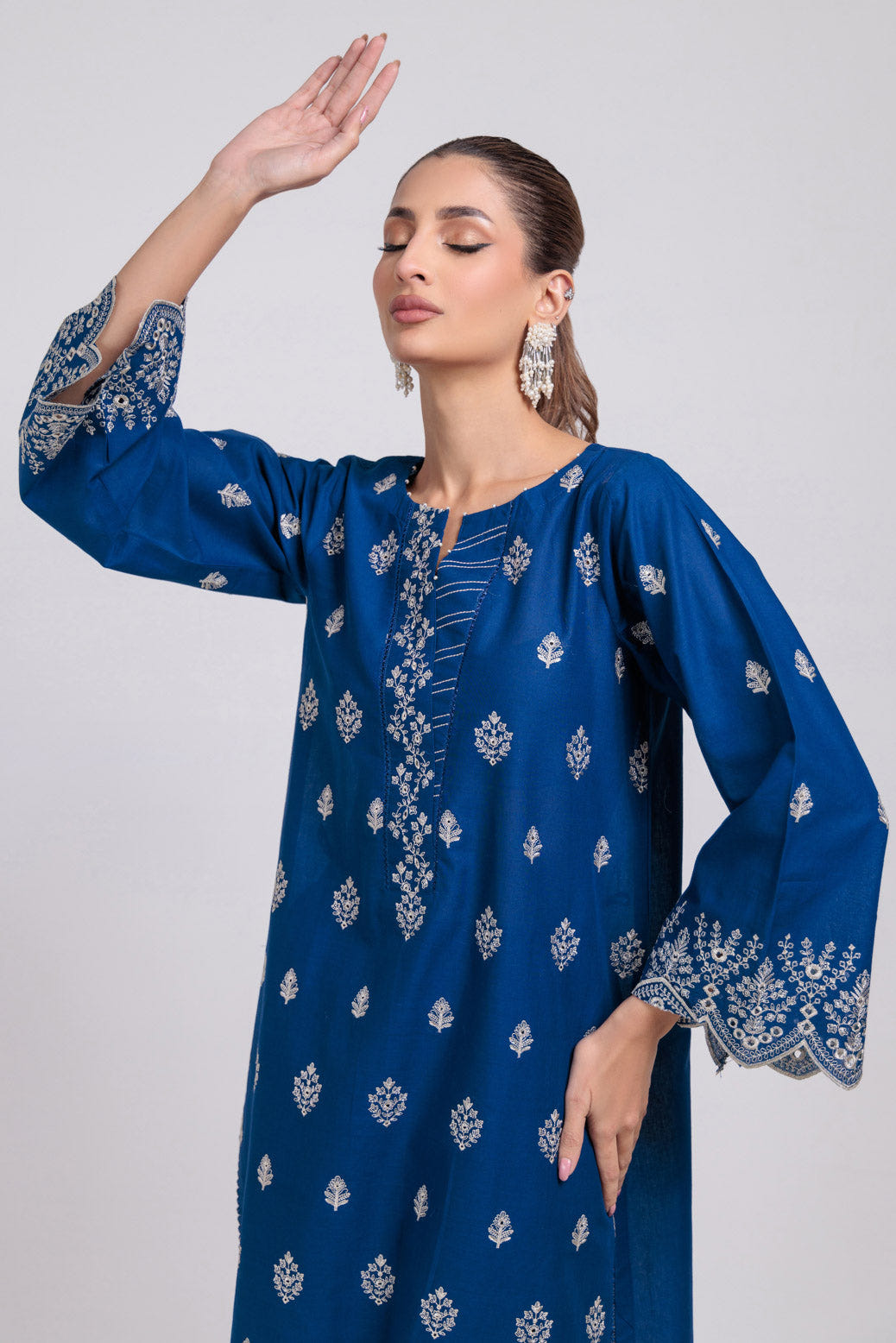 Bonanza Satrangi | Blue Cambric 2 Piece (PWS6242P05) -  Bonanza Satrangi Ready To Wear - Original Designer Dress - House of Maryam