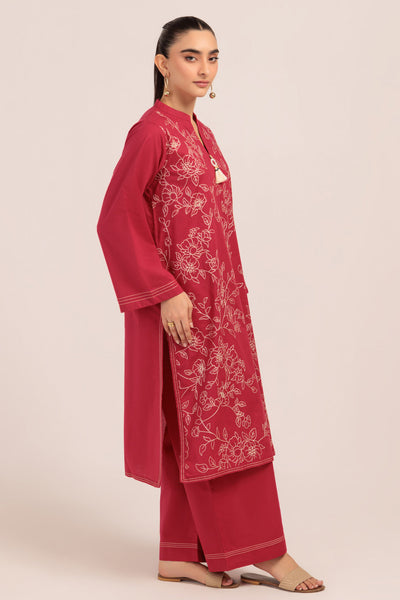Bonanza Satrangi | Red Cambric 2 Piece (PWS6242P06) -  Bonanza Satrangi Ready To Wear - Original Designer Dress - House of Maryam