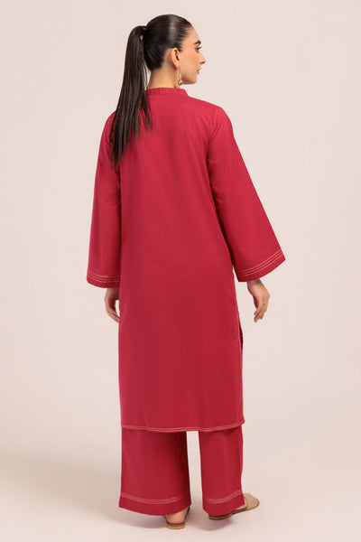 Bonanza Satrangi | Red Cambric 2 Piece (PWS6242P06) -  Bonanza Satrangi Ready To Wear - Original Designer Dress - House of Maryam