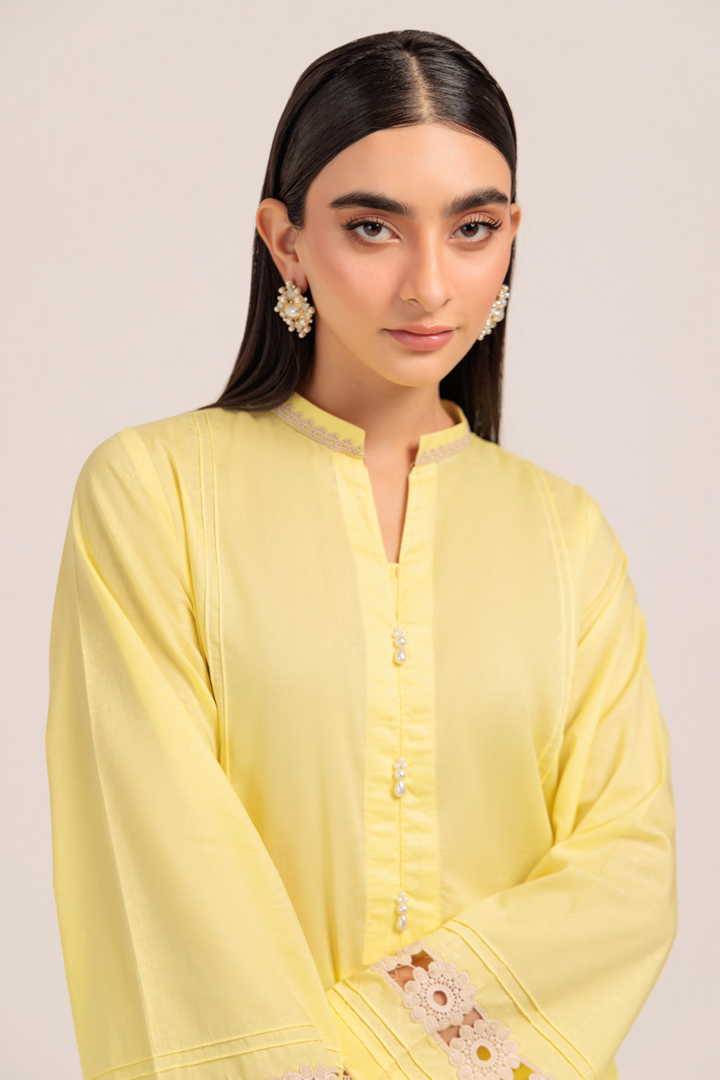 Bonanza Satrangi | Yellow Cambric 2 Piece (PWS6242P07) -  Bonanza Satrangi Ready To Wear - Original Designer Dress - House of Maryam