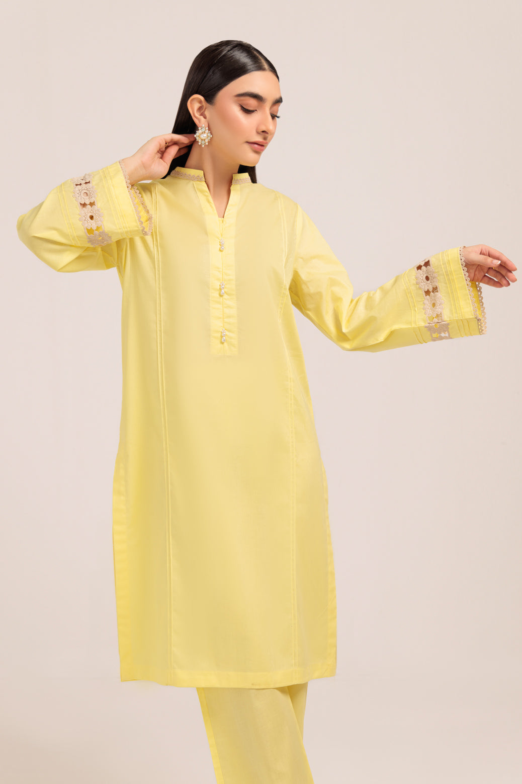 Bonanza Satrangi | Yellow Cambric 2 Piece (PWS6242P07) -  Bonanza Satrangi Ready To Wear - Original Designer Dress - House of Maryam