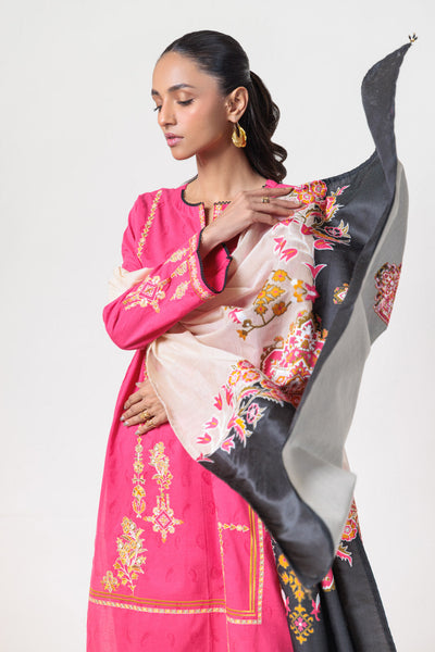 Bonanza Satrangi | Pink Jacquard 3 Piece (PWS6243P04) -  Bonanza Satrangi Ready To Wear - Original Designer Dress - House of Maryam