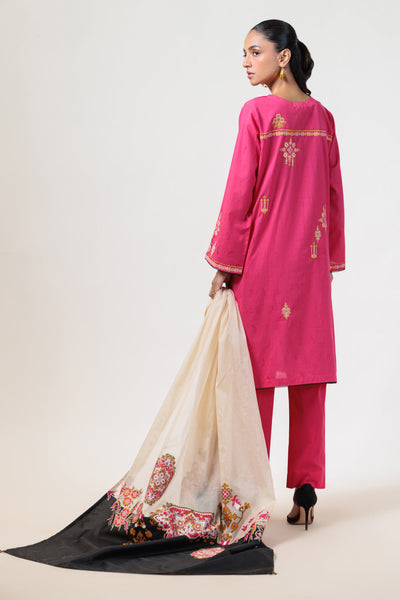 Bonanza Satrangi | Pink Jacquard 3 Piece (PWS6243P04) -  Bonanza Satrangi Ready To Wear - Original Designer Dress - House of Maryam