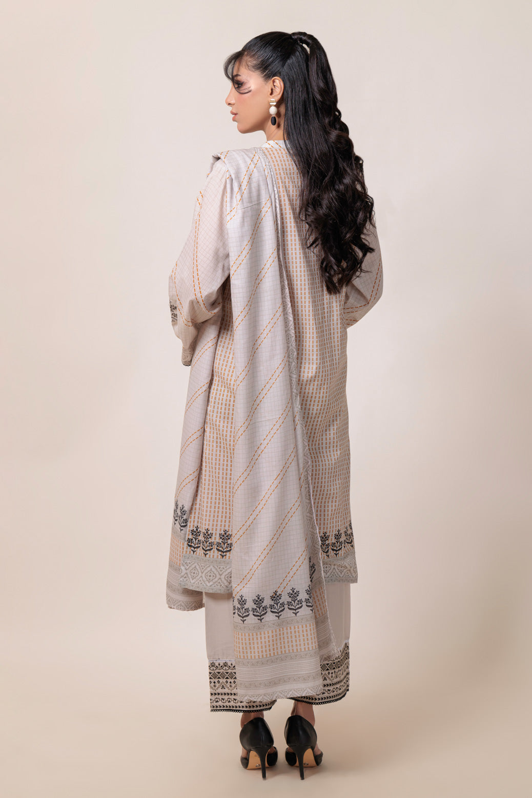 Bonanza Satrangi | Grey Lawn 3 Piece (PWS6243P12) -  Bonanza Satrangi Ready To Wear - Original Designer Dress - House of Maryam