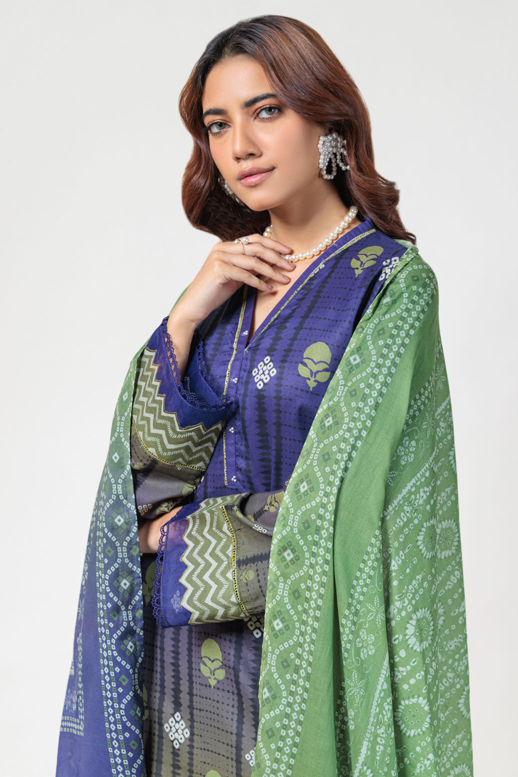 Bonanza Satrangi | Blue Lawn 3 Piece (PWS6243P14) -  Bonanza Satrangi Ready To Wear - Original Designer Dress - House of Maryam