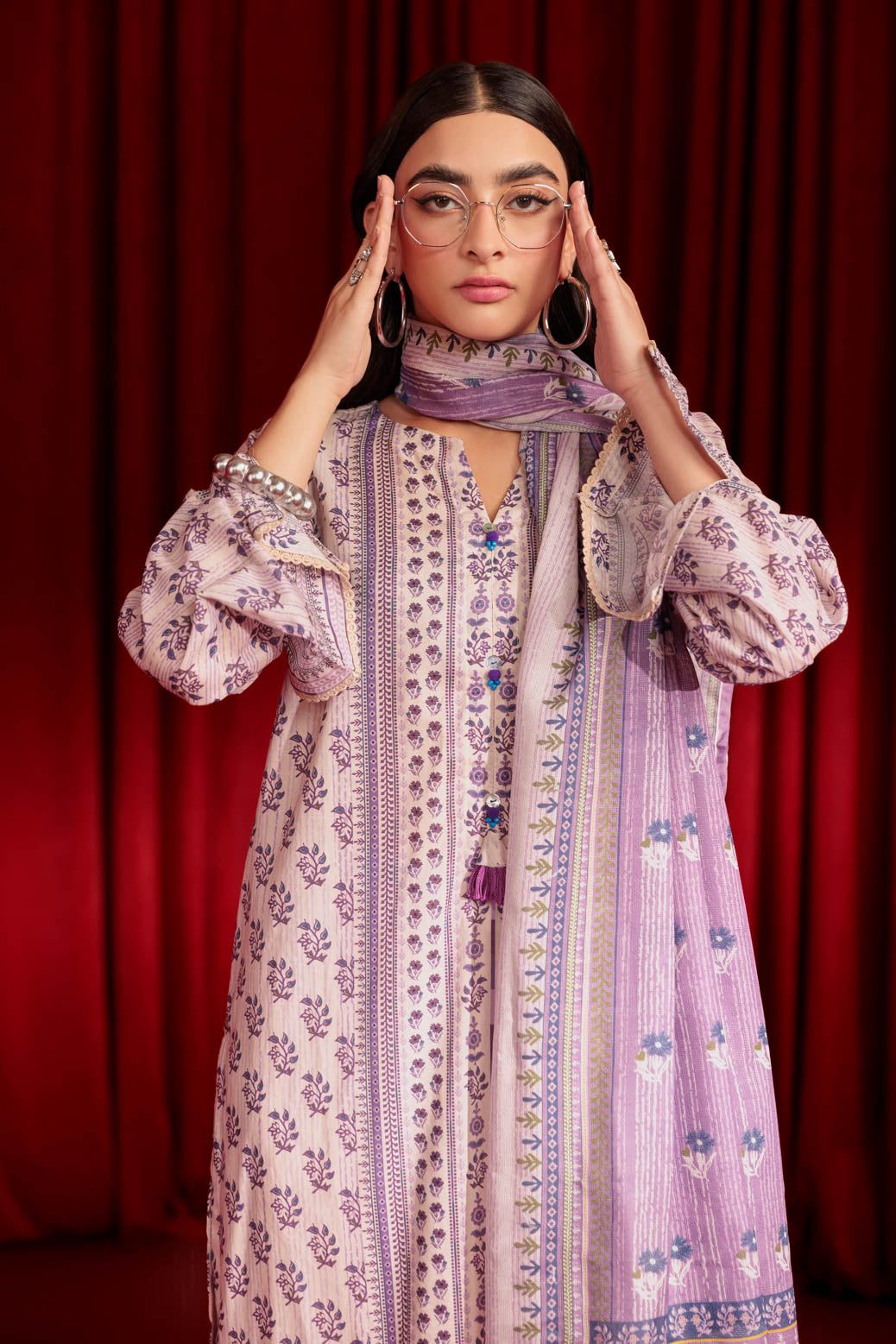 Bonanza Satrangi | Purple Lawn 3 Piece (PWS6243P15) -  Bonanza Satrangi Ready To Wear - Original Designer Dress - House of Maryam