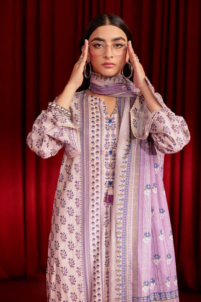 Bonanza Satrangi | Purple Lawn 3 Piece (PWS6243P15) -  Bonanza Satrangi Ready To Wear - Original Designer Dress - House of Maryam