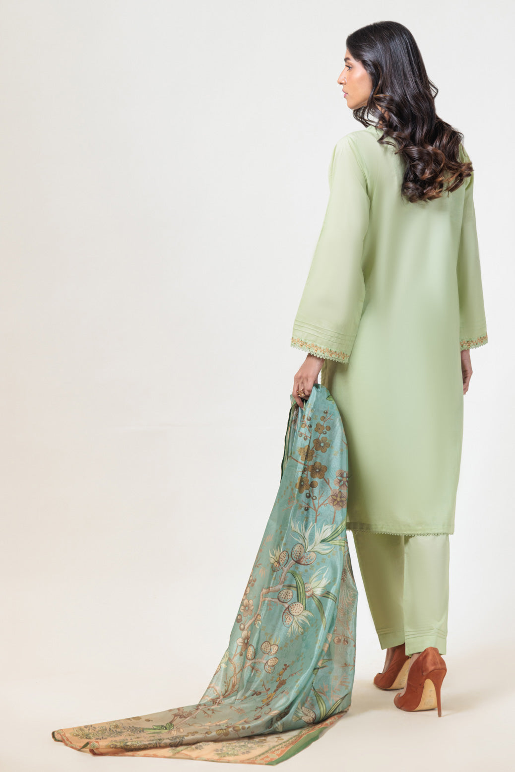 Bonanza Satrangi | Green Dobby 3 Piece (PWS6243P19) -  Bonanza Satrangi Ready To Wear - Original Designer Dress - House of Maryam