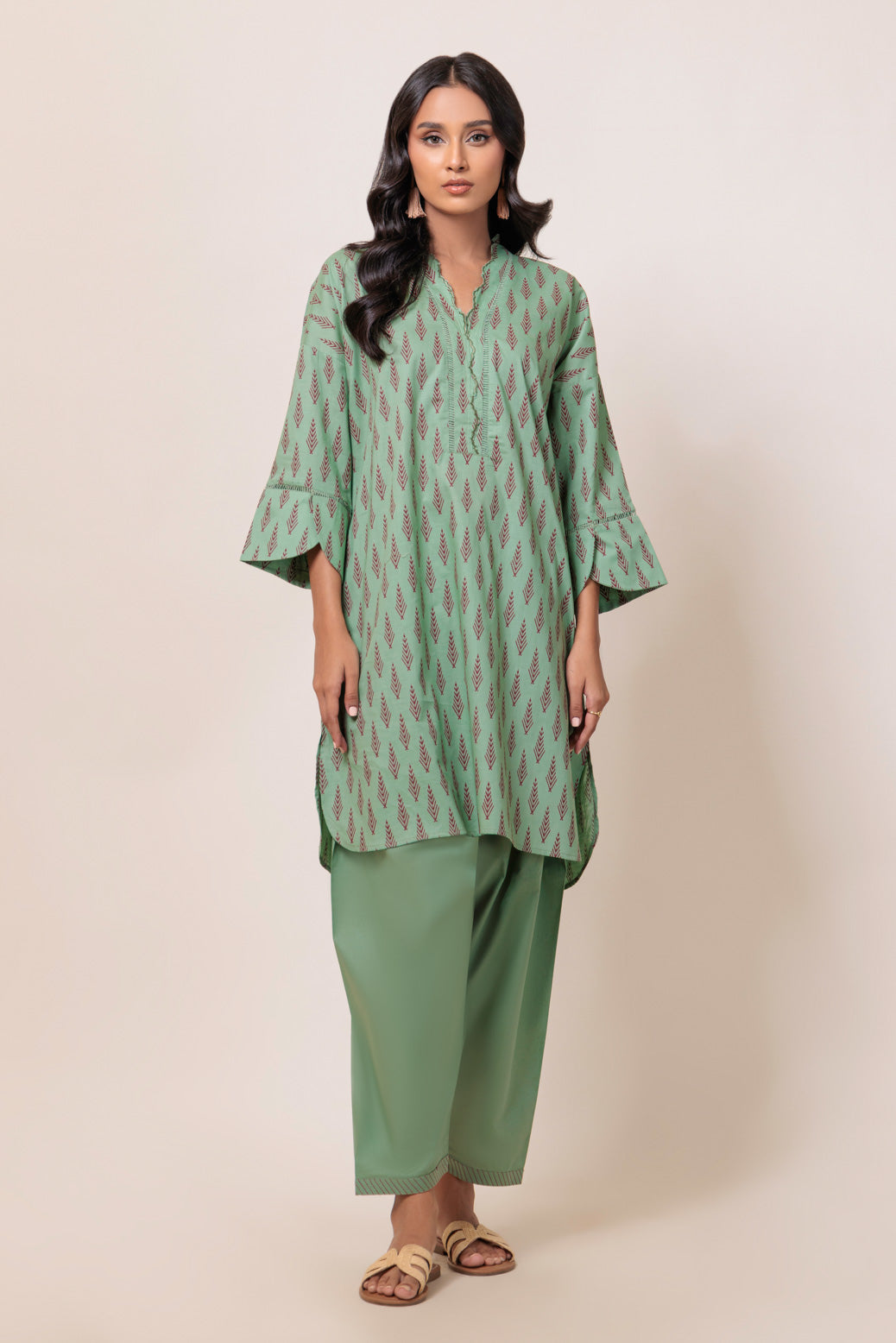Bonanza Satrangi | Green Cambric 2 Piece (PWS7242P02) -  Bonanza Satrangi Ready To Wear - Original Designer Dress - House of Maryam