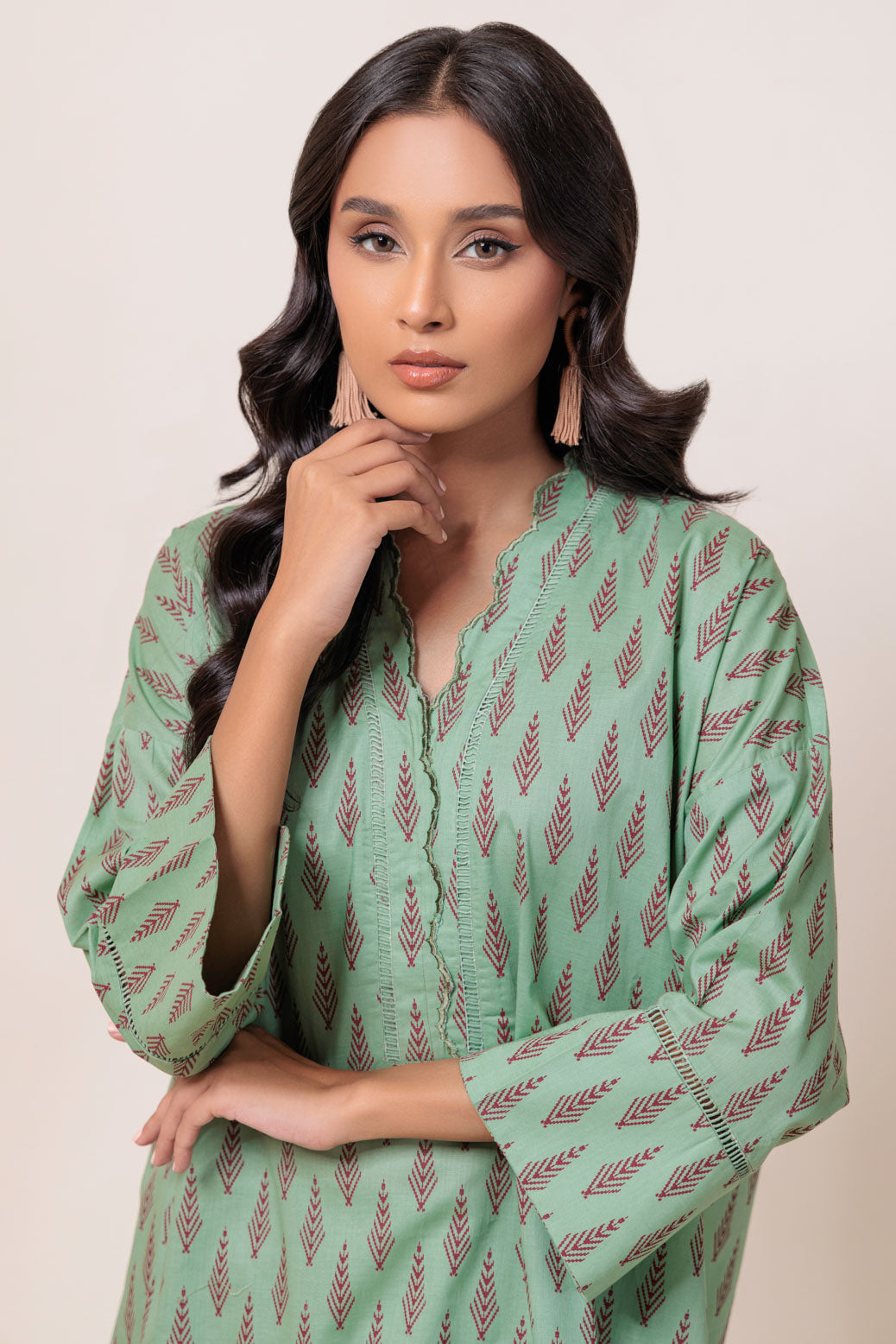 Bonanza Satrangi | Green Cambric 2 Piece (PWS7242P02) -  Bonanza Satrangi Ready To Wear - Original Designer Dress - House of Maryam