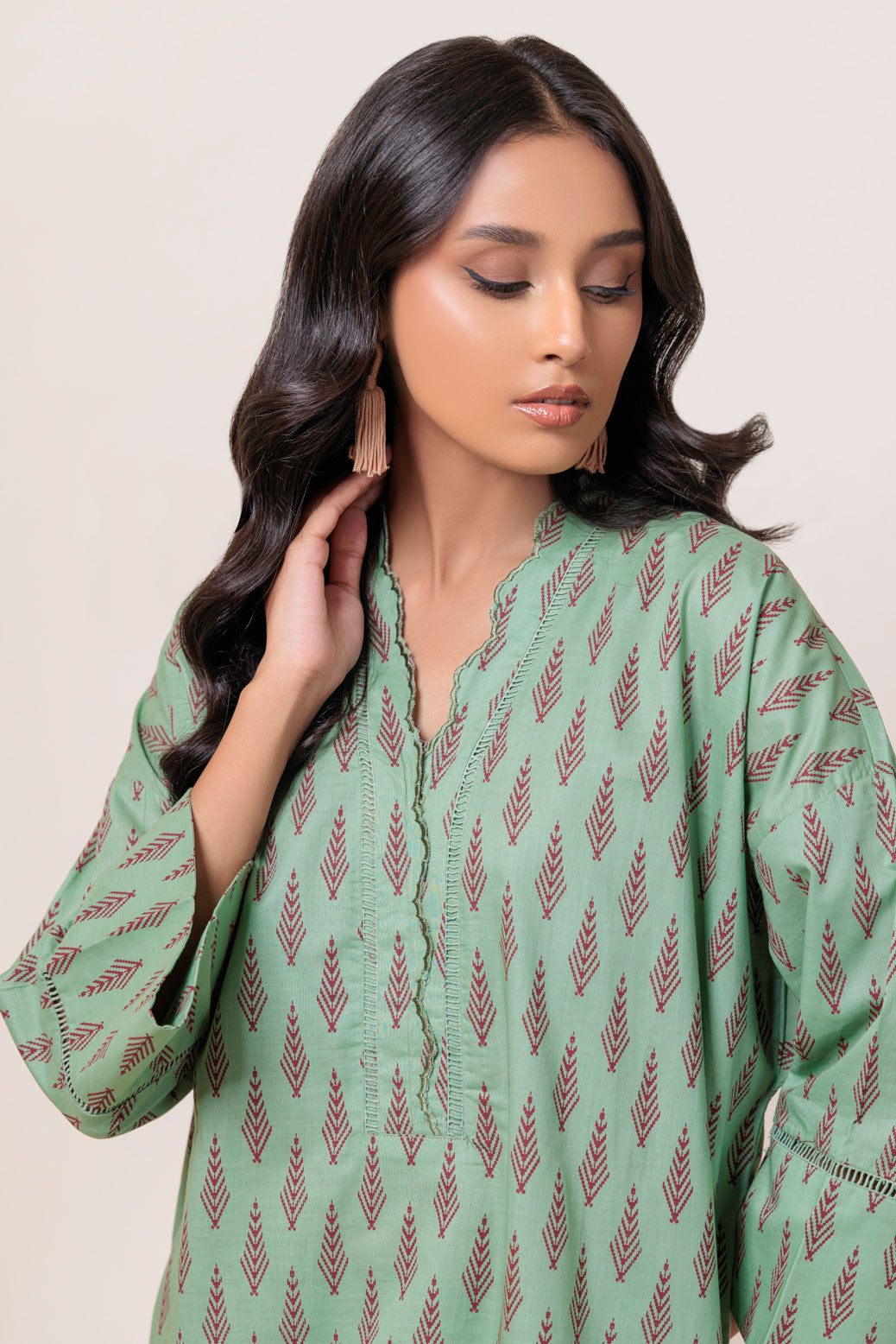 Bonanza Satrangi | Green Cambric 2 Piece (PWS7242P02) -  Bonanza Satrangi Ready To Wear - Original Designer Dress - House of Maryam
