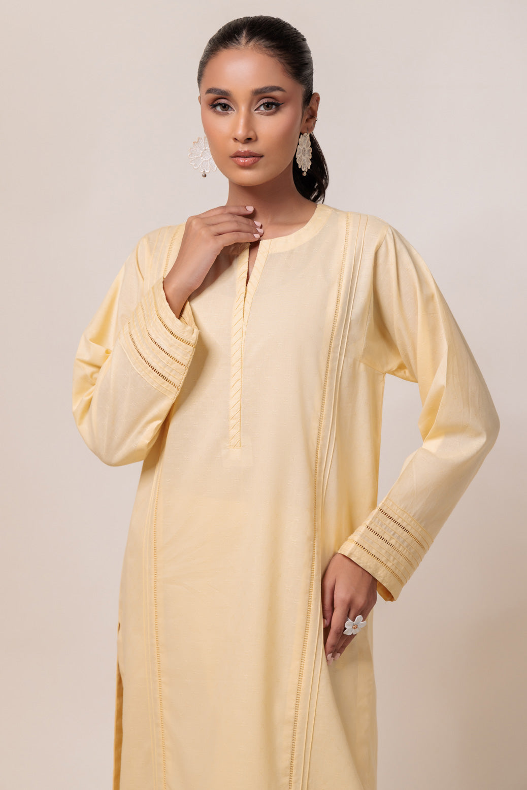 Bonanza Satrangi | Cream Cambric 2 Piece (PWS7242P04) -  Bonanza Satrangi Ready To Wear - Original Designer Dress - House of Maryam