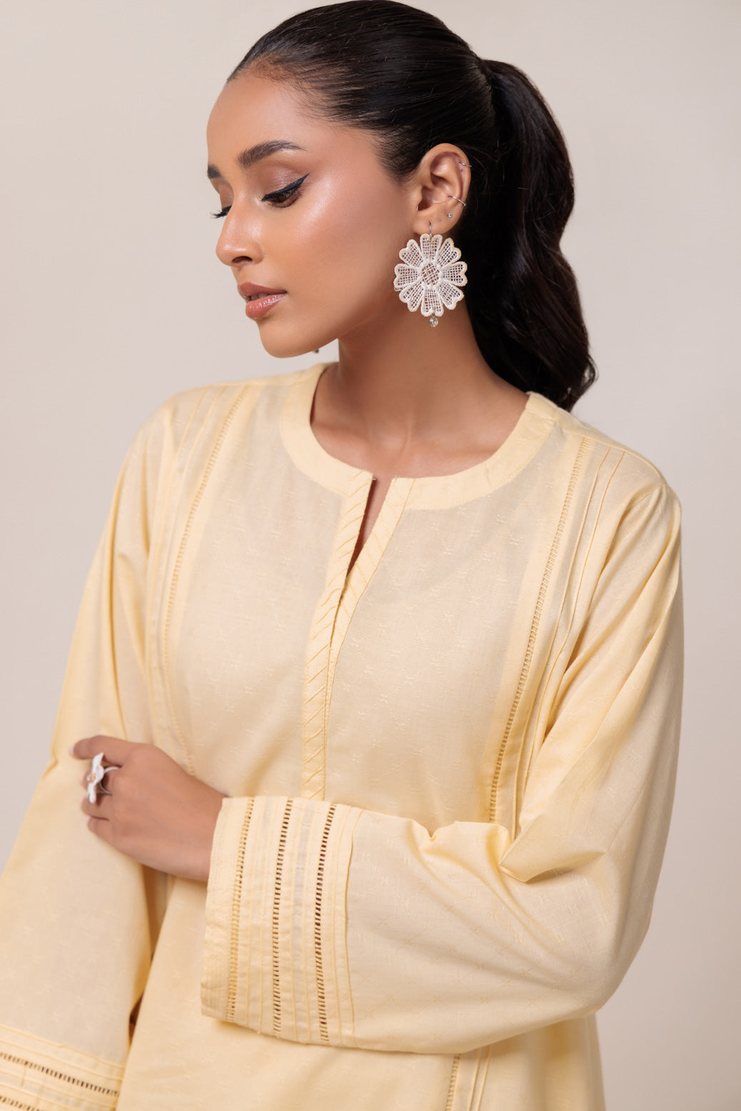 Bonanza Satrangi | Cream Cambric 2 Piece (PWS7242P04) -  Bonanza Satrangi Ready To Wear - Original Designer Dress - House of Maryam