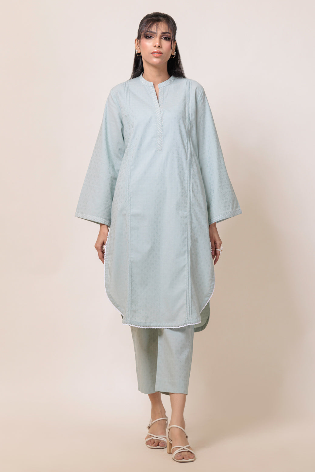 Bonanza Satrangi | Grey Jacquard 2 Piece (PWS7242P05) -  Bonanza Satrangi Ready To Wear - Original Designer Dress - House of Maryam