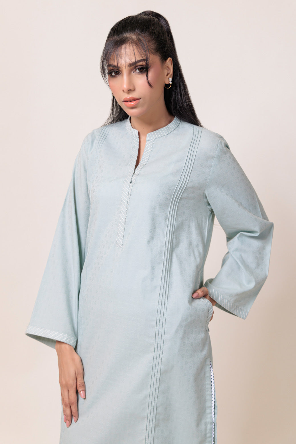 Bonanza Satrangi | Grey Jacquard 2 Piece (PWS7242P05) -  Bonanza Satrangi Ready To Wear - Original Designer Dress - House of Maryam