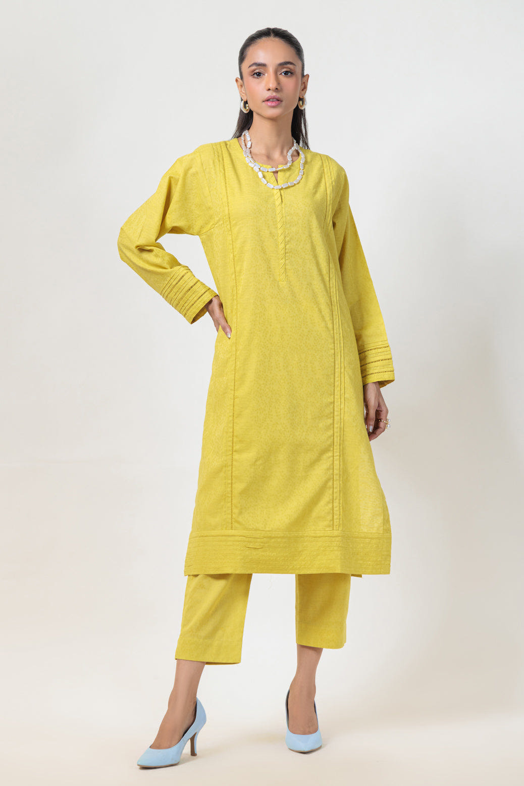 Bonanza Satrangi | Olive Jacquard 2 Piece (PWS7242P06) -  Bonanza Satrangi Ready To Wear - Original Designer Dress - House of Maryam