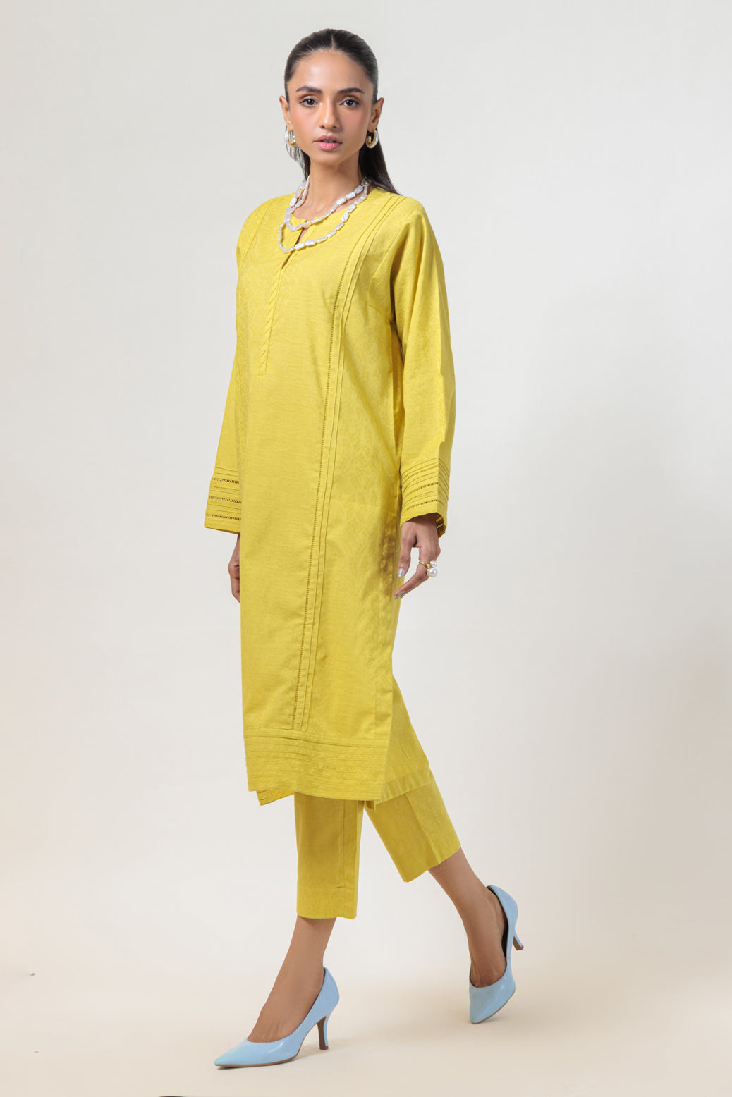 Bonanza Satrangi | Olive Jacquard 2 Piece (PWS7242P06) -  Bonanza Satrangi Ready To Wear - Original Designer Dress - House of Maryam