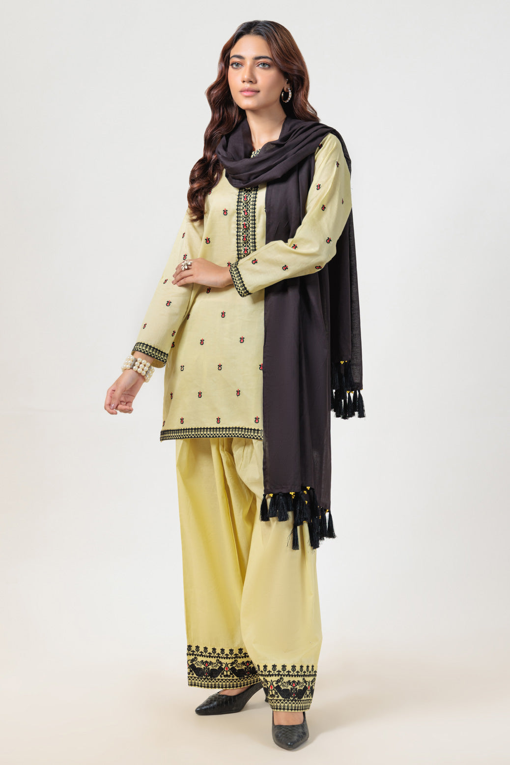 Bonanza Satrangi | Dhani Cambric 3 Piece (PWS7243P07) -  Bonanza Satrangi Ready To Wear - Original Designer Dress - House of Maryam