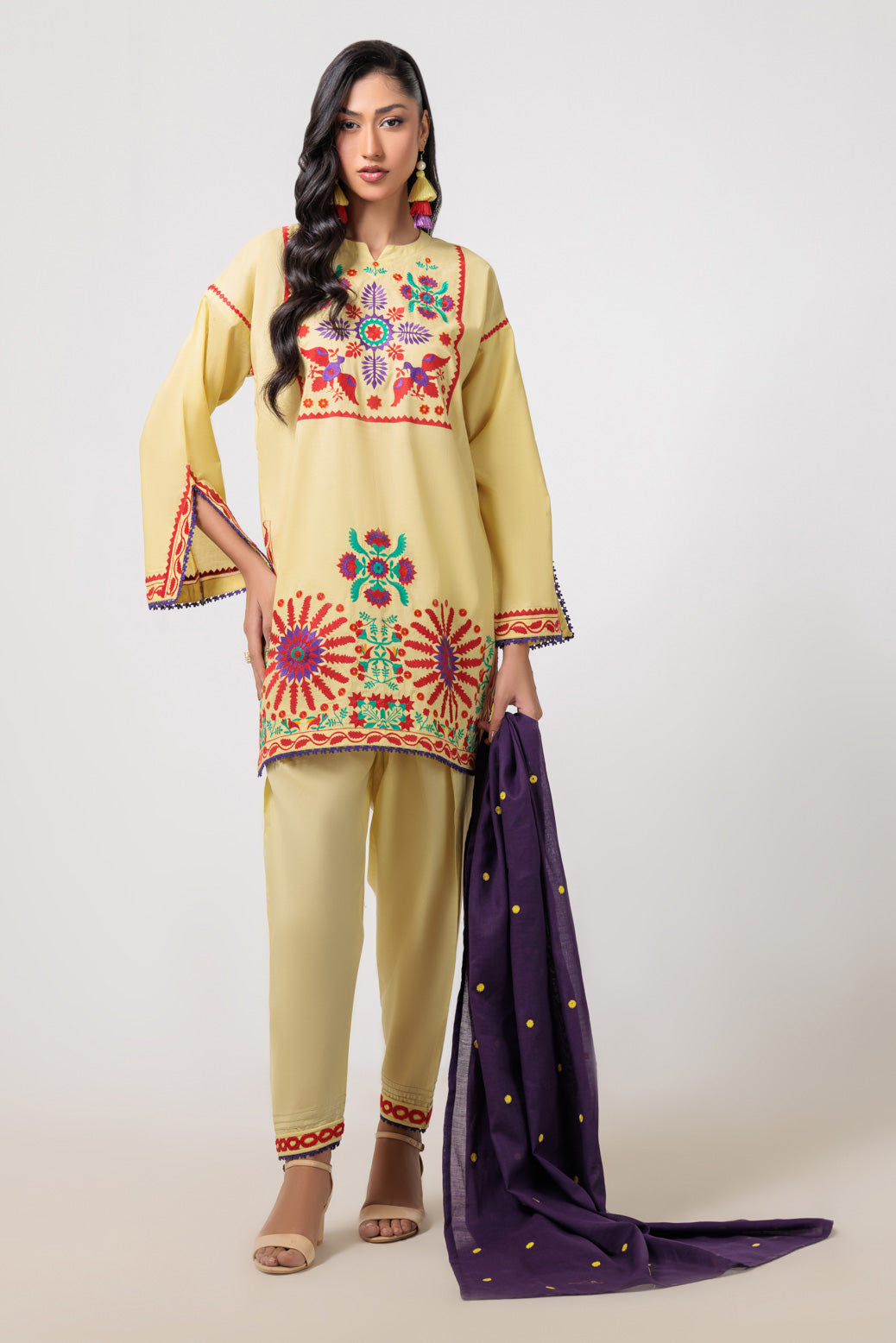 Bonanza Satrangi | Dhani Cambric 3 Piece (PWS7243P08) -  Bonanza Satrangi Ready To Wear - Original Designer Dress - House of Maryam