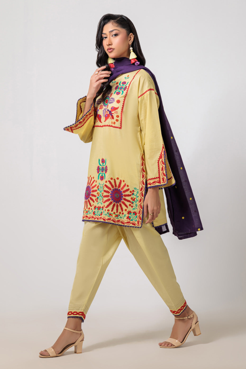 Bonanza Satrangi | Dhani Cambric 3 Piece (PWS7243P08) -  Bonanza Satrangi Ready To Wear - Original Designer Dress - House of Maryam