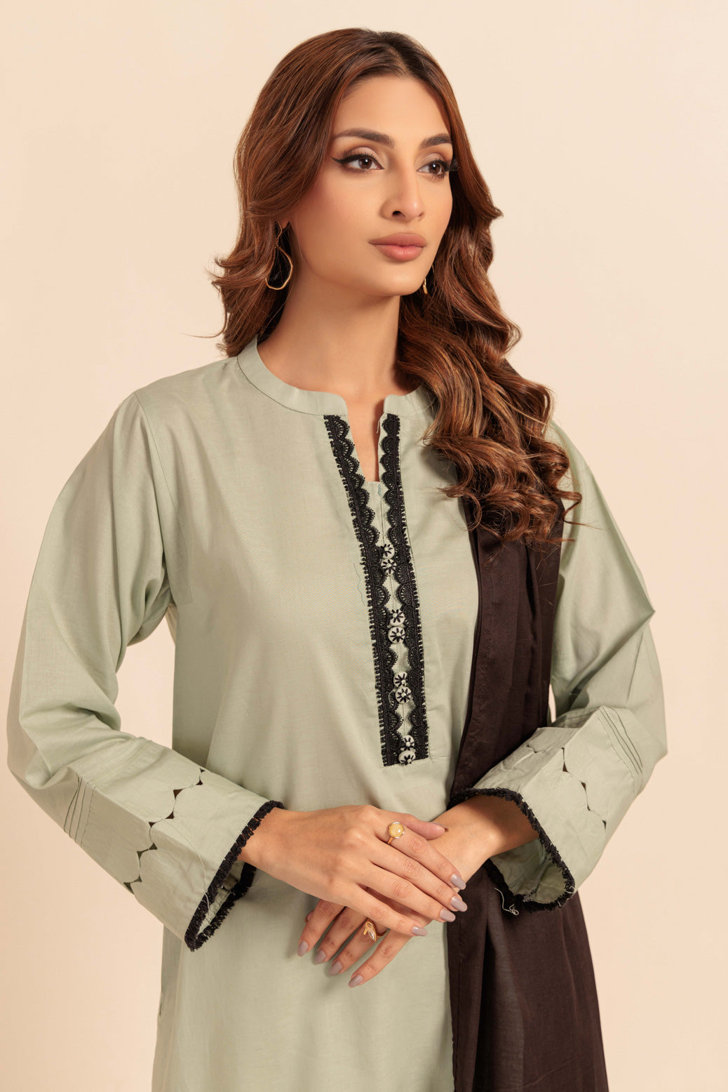 Bonanza Satrangi | S Green Cambric 3 Piece (PWS7243P09) -  Bonanza Satrangi Ready To Wear - Original Designer Dress - House of Maryam