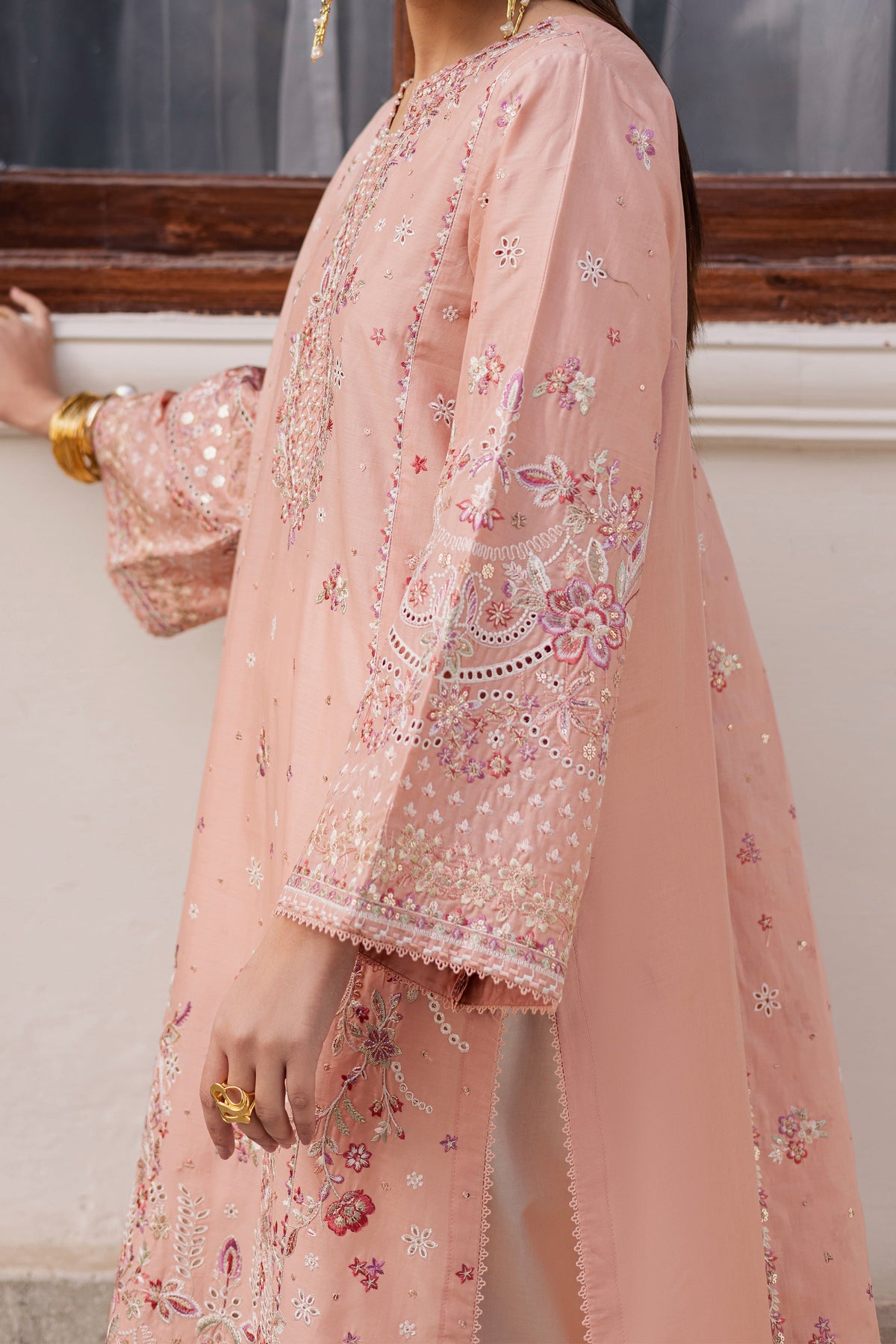 Batik | Feyre Luxury Lawn Eid Edit 26' | Peach Line 3Pc-7