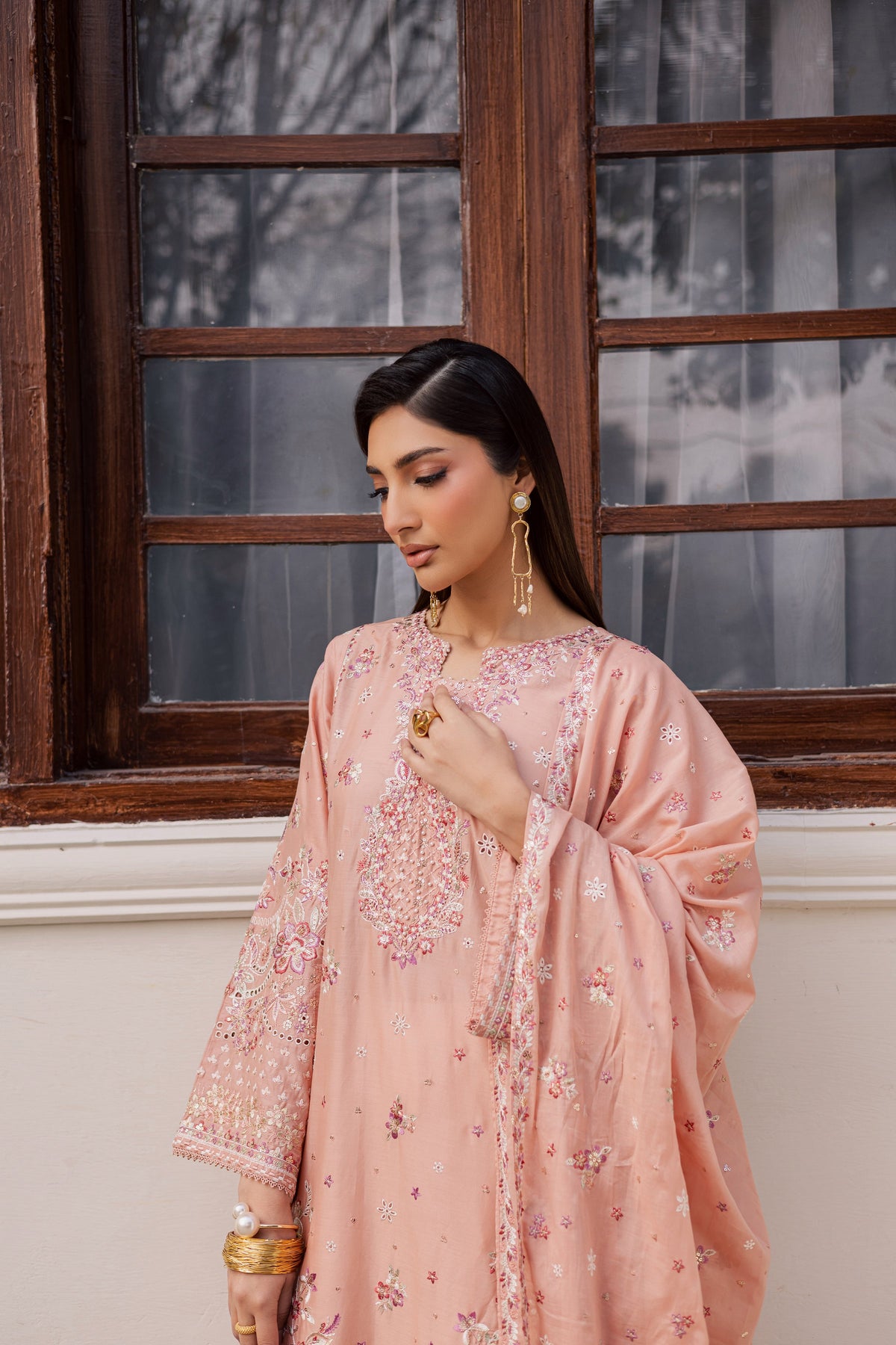 Batik | Feyre Luxury Lawn Eid Edit 26' | Peach Line 3Pc-5