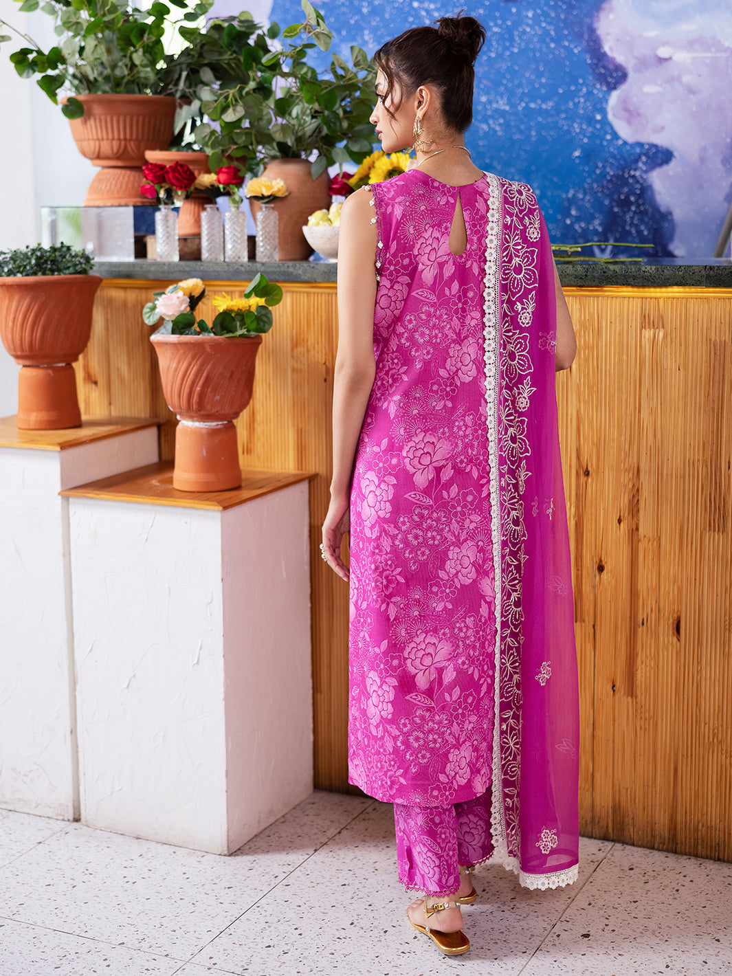 Mahnur | After Hours Luxury Lawn 25 | Peach Bellini -  Mahnur Ladies Clothes - Original Designer Dress - House of Maryam