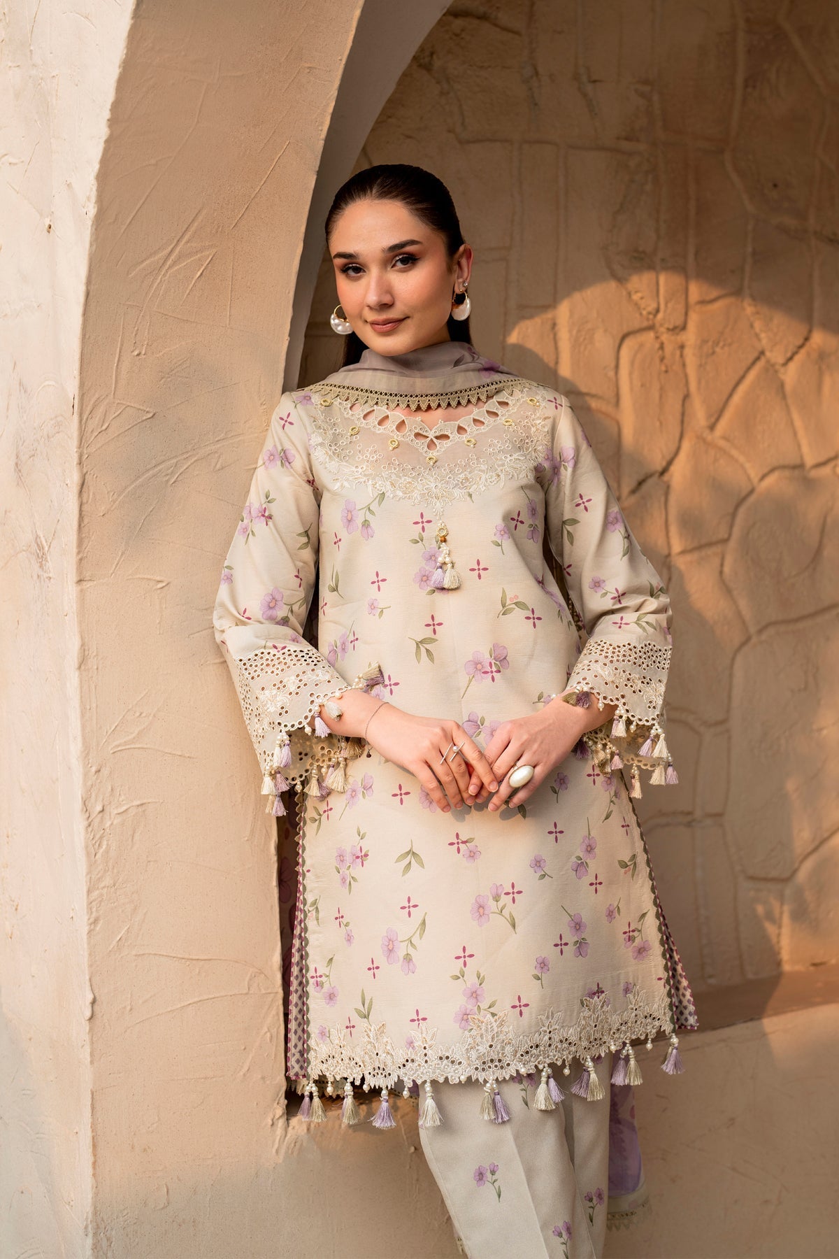 Alizeh | Levana Lawn | Pesto -  Alizeh Ladies Clothes - Original Designer Dress - House of Maryam