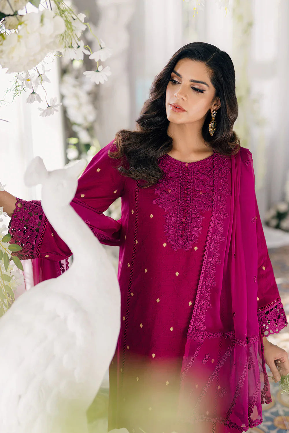 Azure | Ensembles Embroidered Formals | Petunia Plum by Designer Azure - House of Maryam - Pakistani Designer Ethnic Wear in {{ shop.shopifyCountryName }}