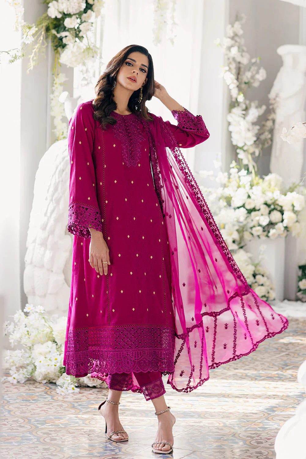 Azure | Ensembles Embroidered Formals | Petunia Plum by Azure - House of Maryam