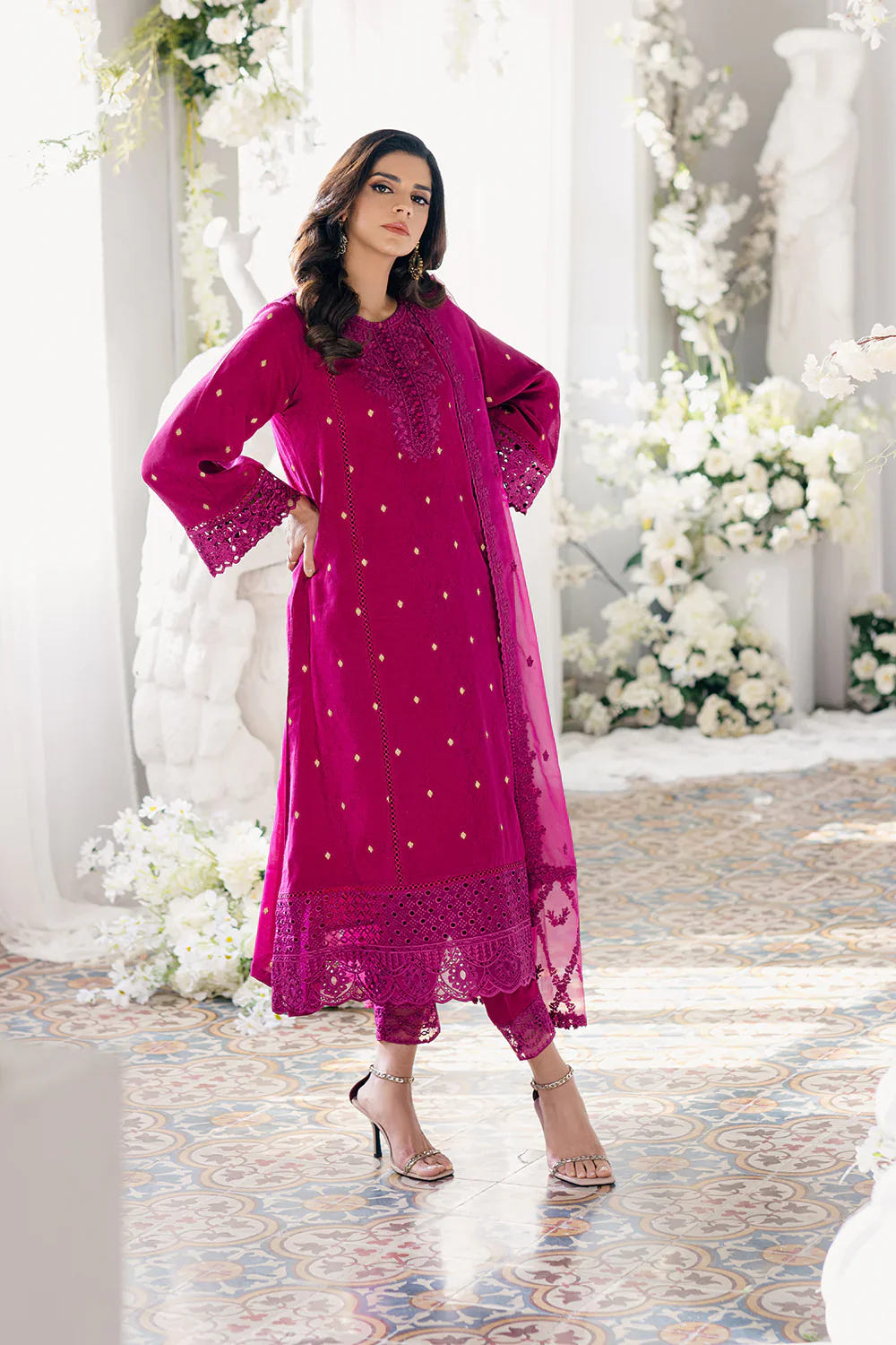 Azure | Ensembles Embroidered Formals | Petunia Plum -  Azure Formal - Original Designer Dress - House of Maryam