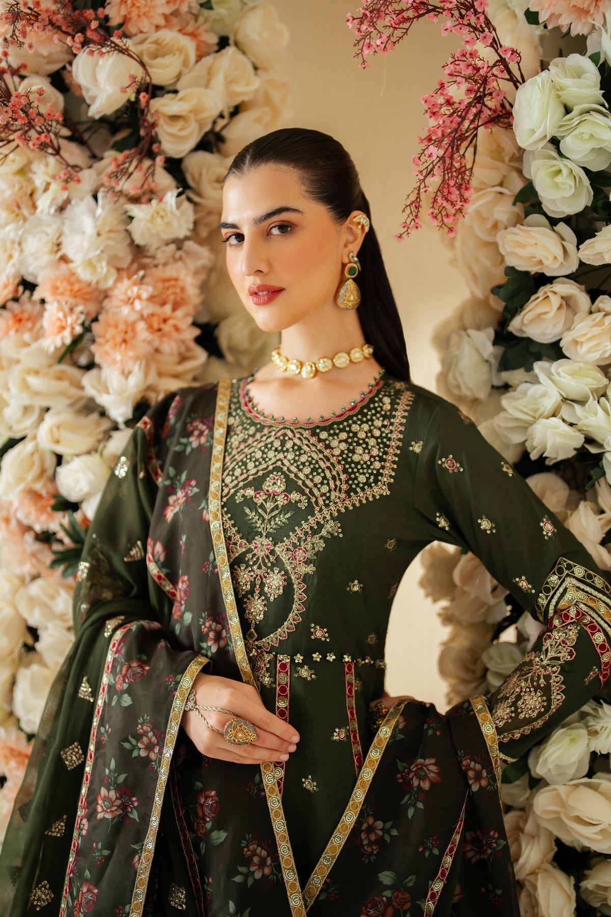 Alizeh | Luxury Raw Silk | AF-RS-03-PINE -  Alizeh Ladies Clothes - Original Designer Dress - House of Maryam