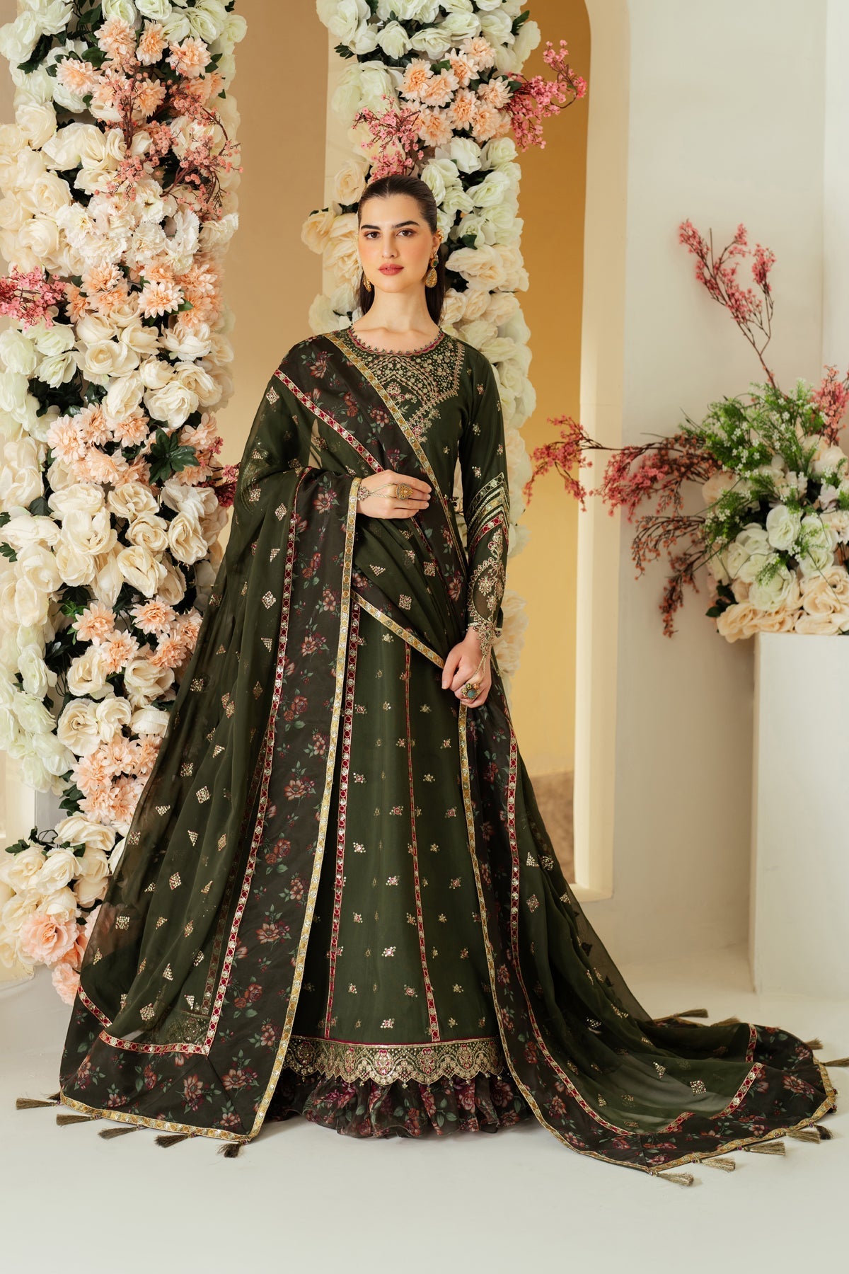 Alizeh | Luxury Raw Silk | AF-RS-03-PINE -  Alizeh Ladies Clothes - Original Designer Dress - House of Maryam