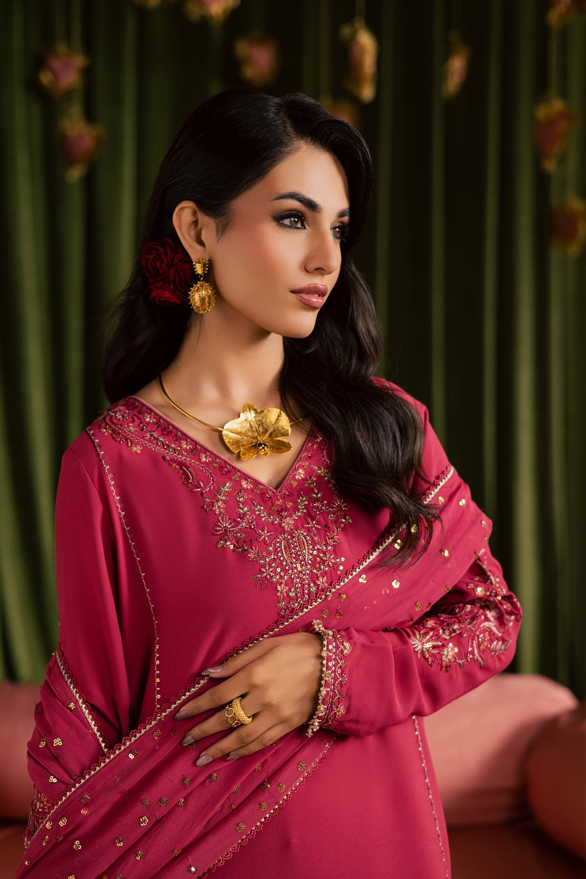 Batik | Gulmohar Festive Eid Edit 26' | Pink Iris 3Pc, image 4