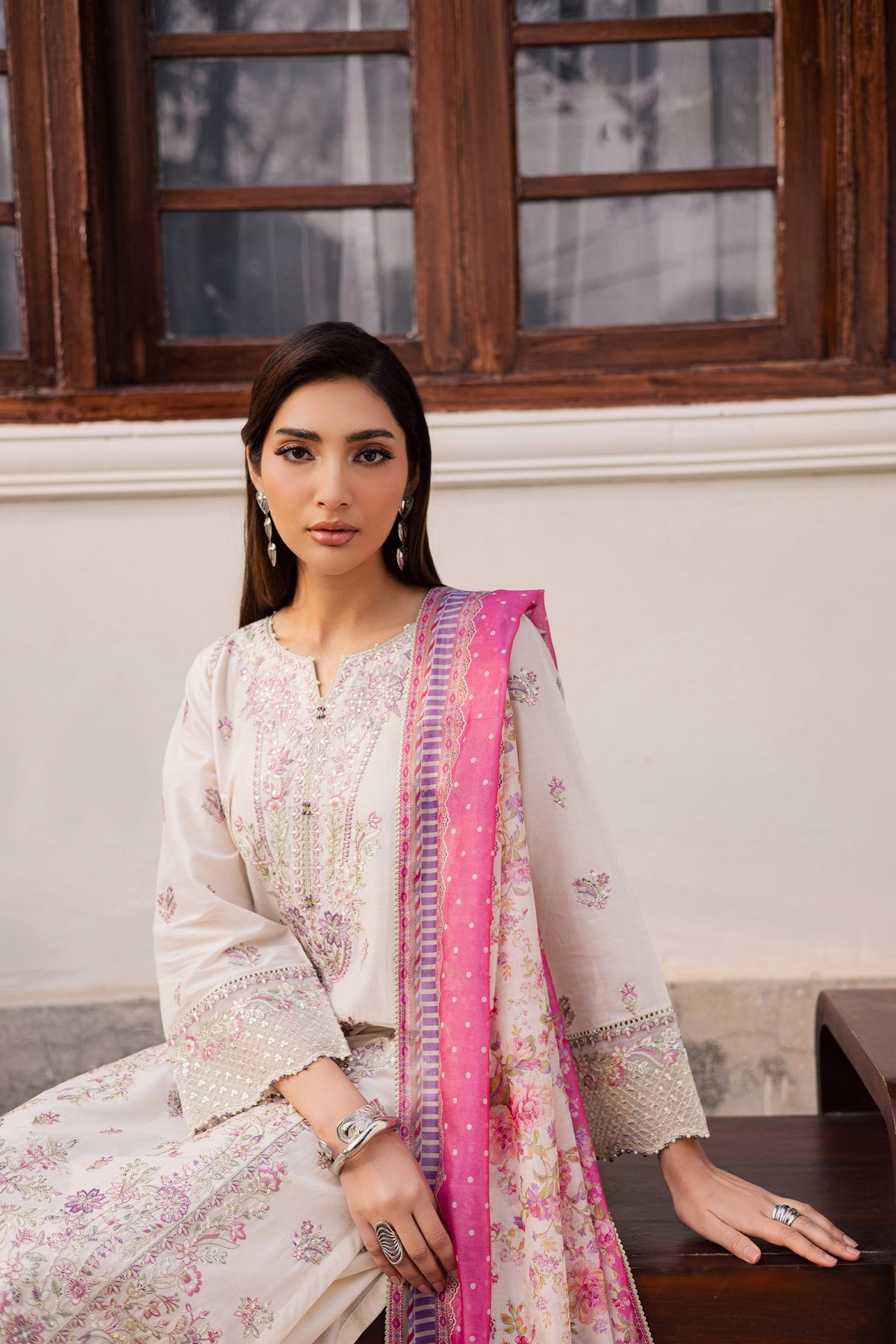 Batik | Feyre Luxury Lawn Eid Edit 26' | Pinkie Pie 3Pc-2