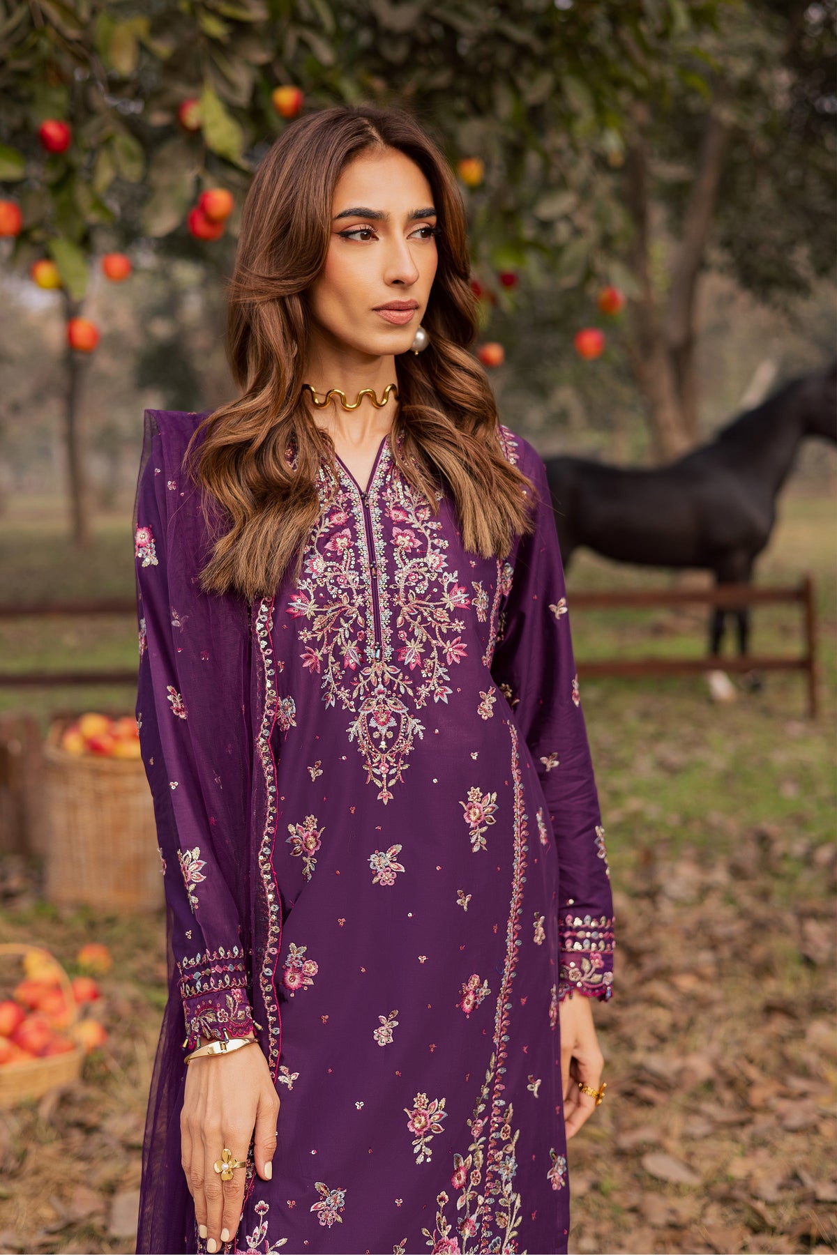 Batik | Soleil Luxury Lawn Edit 26' | Purple Garden 3Pc-2