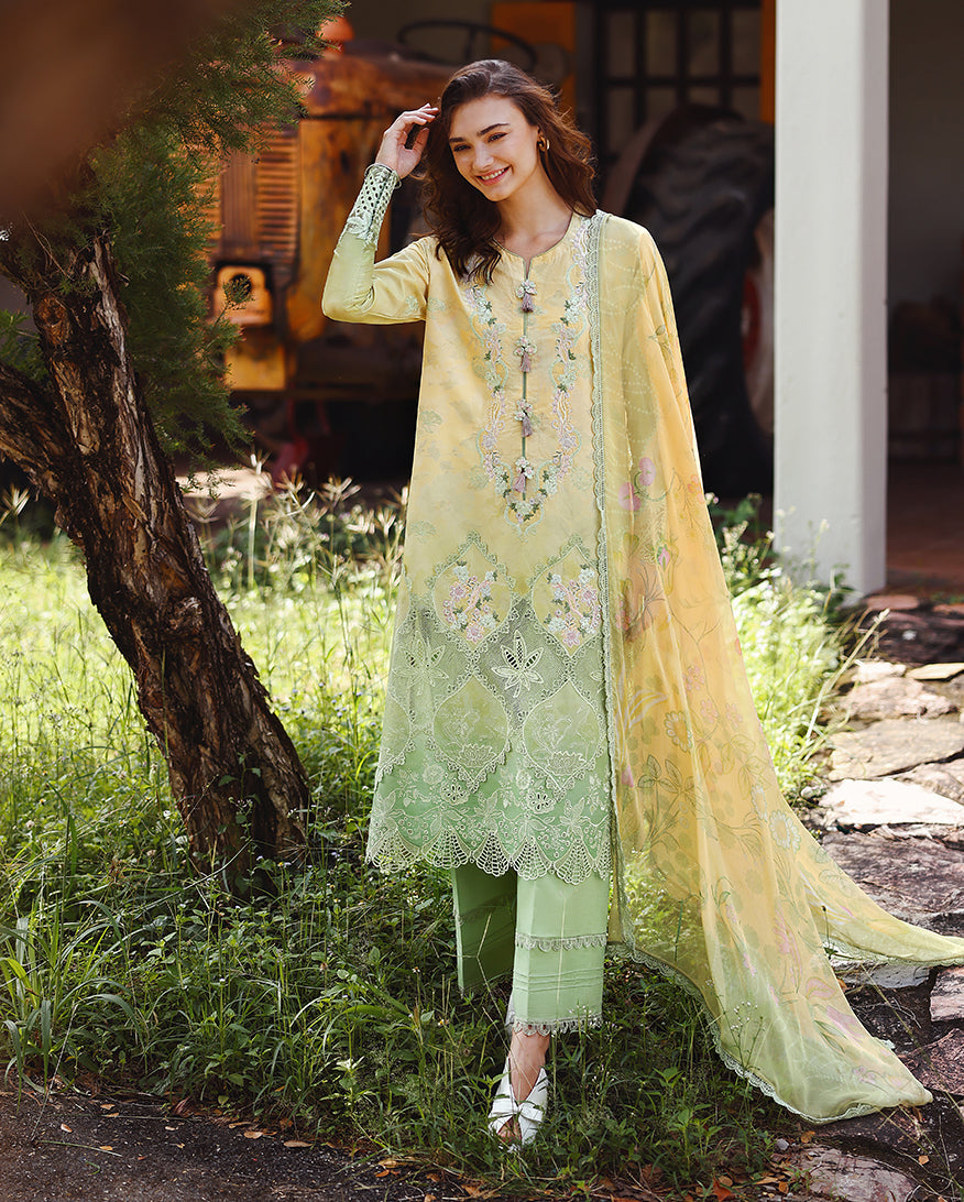 Mushq | Solace Ombre Chikankari | Quiet Bloom-1