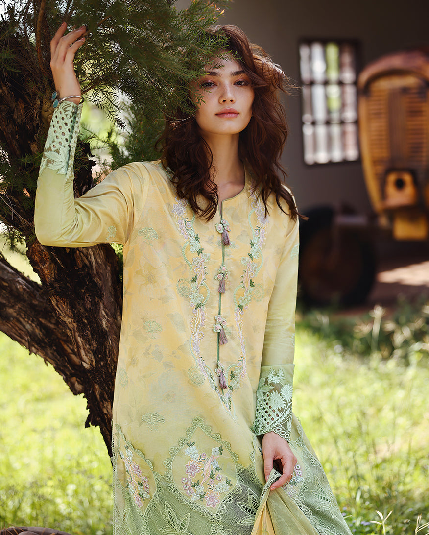 Mushq | Solace Ombre Chikankari | Quiet Bloom, image 3