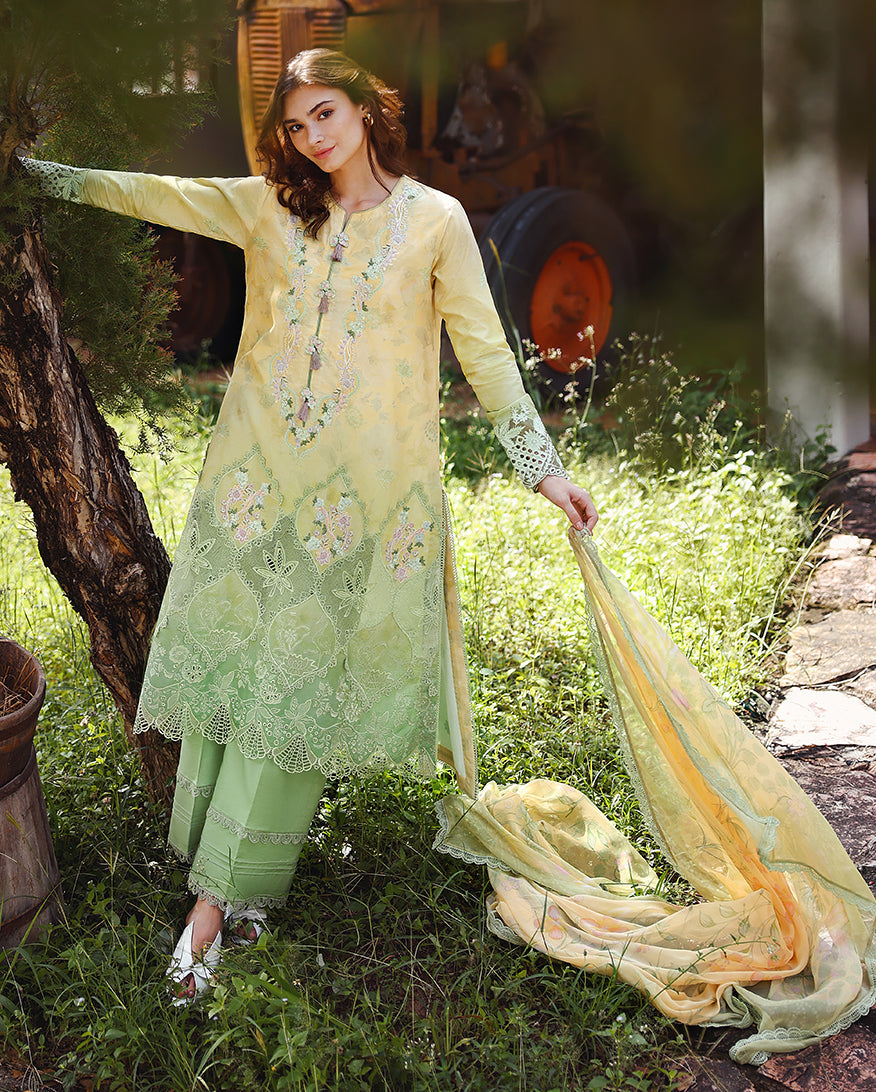Mushq | Solace Ombre Chikankari | Quiet Bloom, image 2