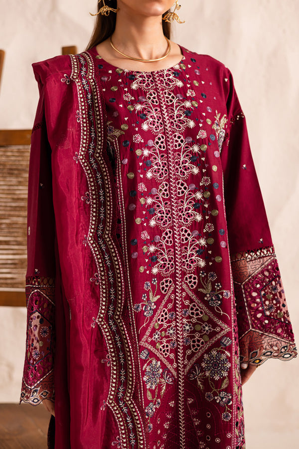 Marjjan | Guzel Lawn | SMC 204-B (Maroon) -  Marjjan Ladies Clothes - Original Designer Dress - House of Maryam