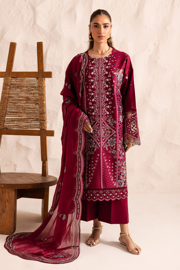 Marjjan | Guzel Lawn | SMC 204-B (Maroon) -  Marjjan Ladies Clothes - Original Designer Dress - House of Maryam