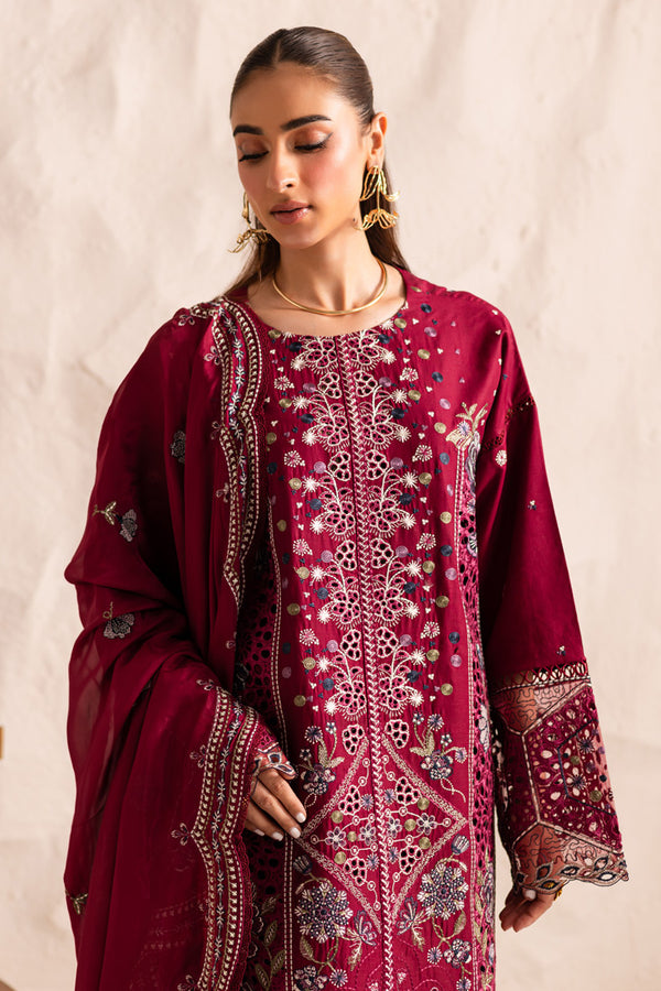 Marjjan | Guzel Lawn | SMC 204-B (Maroon) -  Marjjan Ladies Clothes - Original Designer Dress - House of Maryam