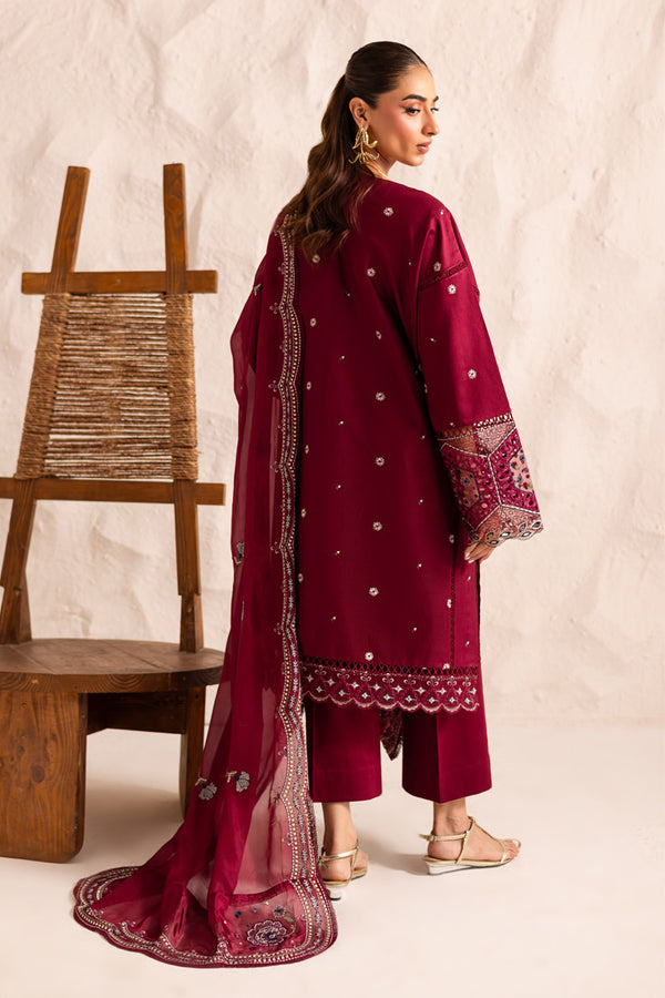 Marjjan | Guzel Lawn | SMC 204-B (Maroon) -  Marjjan Ladies Clothes - Original Designer Dress - House of Maryam