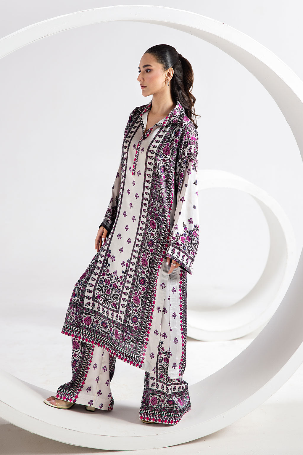 Afsanah | The Print Edit | GARDEN GLAM (extended shirt) AP-103 -  Afsanah Ladies Clothes - Original Designer Dress - House of Maryam