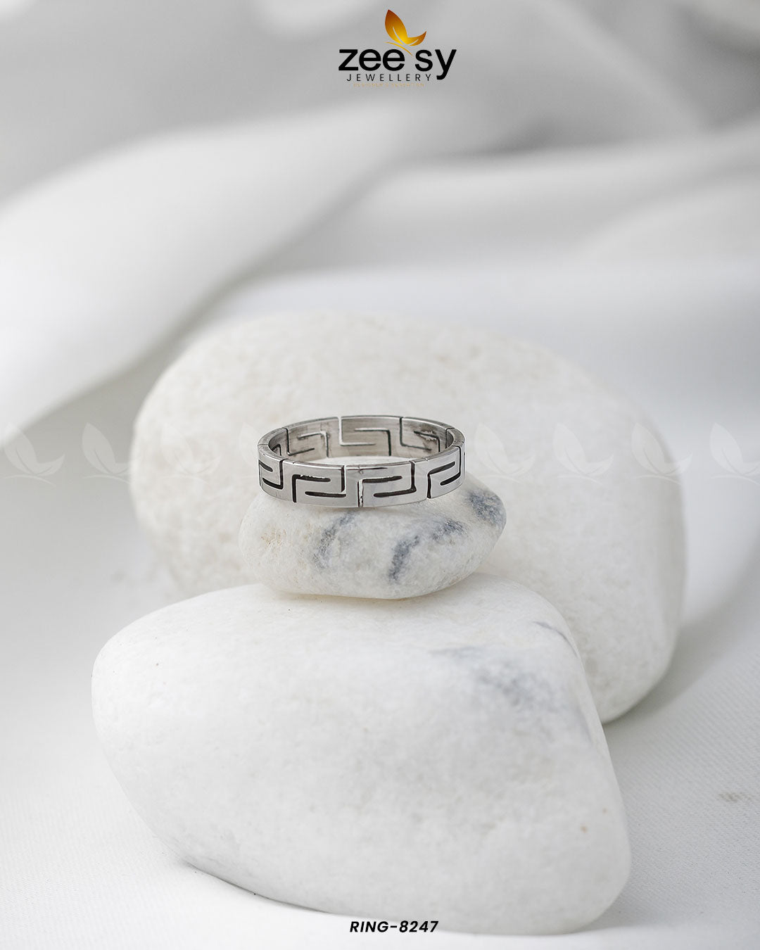 Maze Pattern Ring-8247 -  Zeesy Rings - Original Designer Dress - House of Maryam