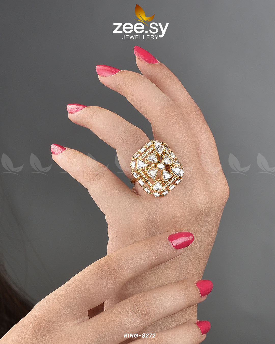 Cubic Ring-8272 -  Zeesy Rings - Original Designer Dress - House of Maryam