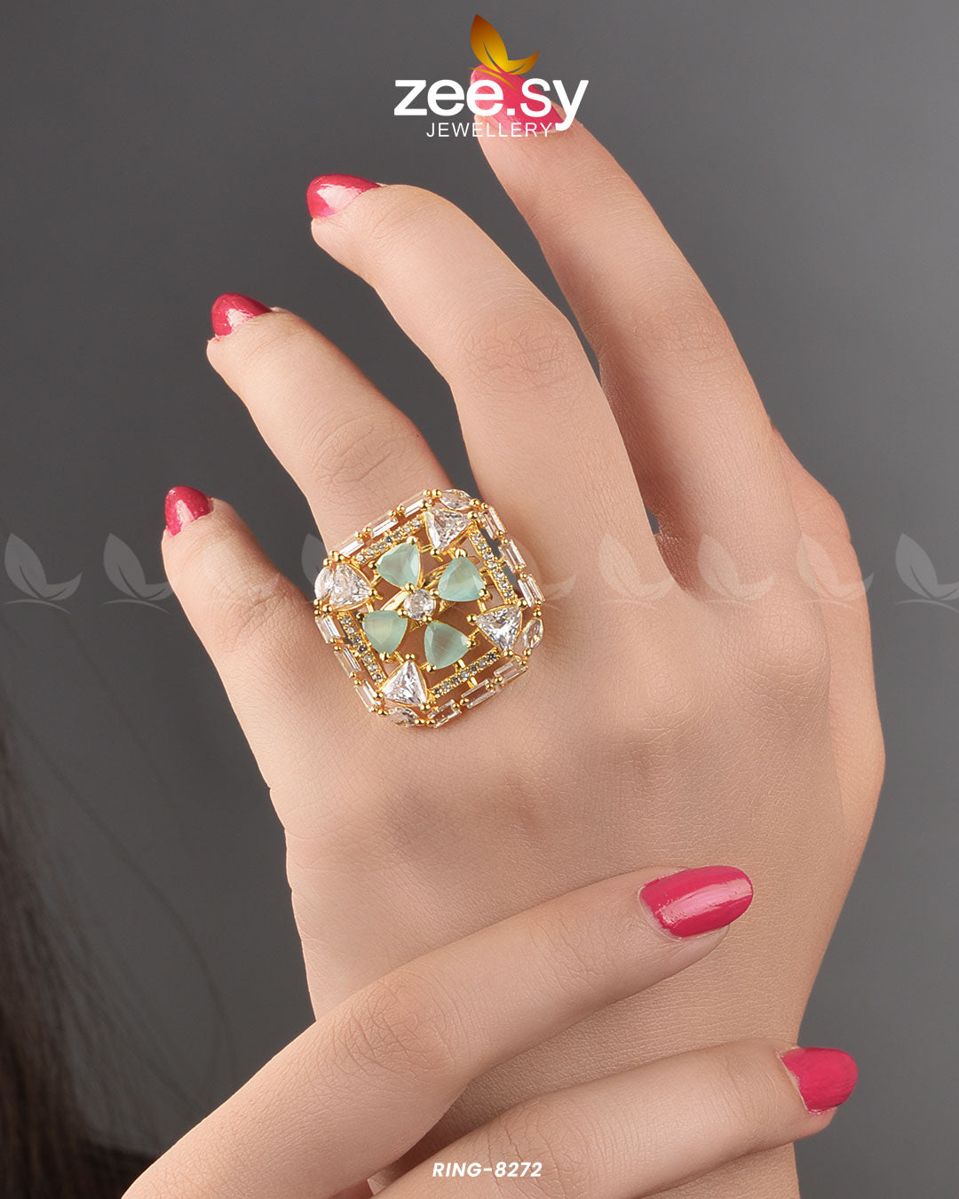 Cubic Ring-8272 -  Zeesy Rings - Original Designer Dress - House of Maryam