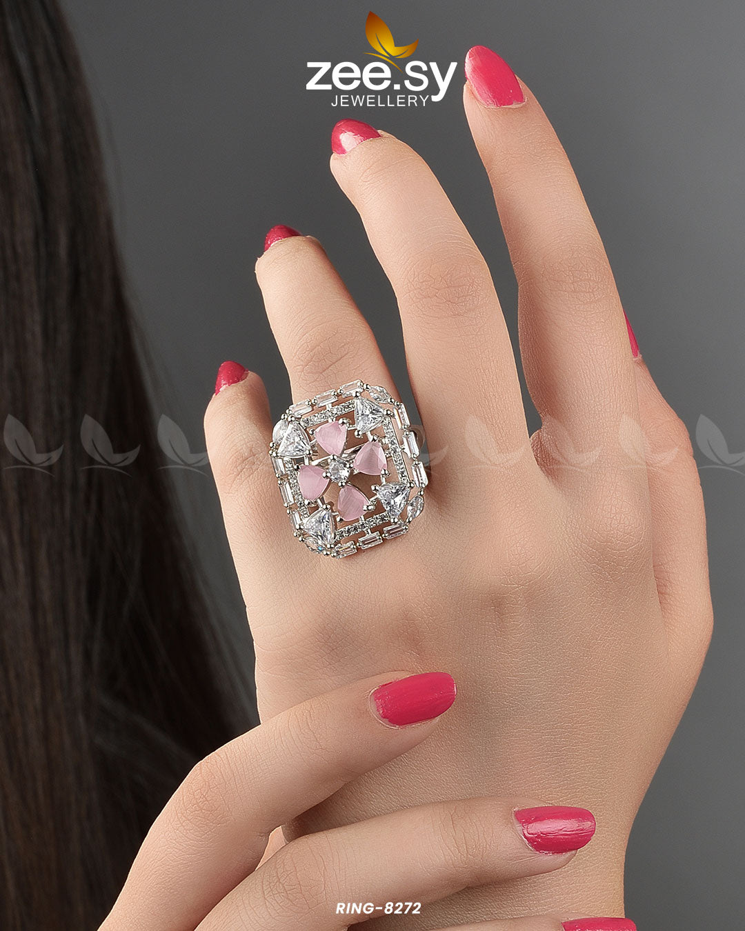 Cubic Ring-8272 -  Zeesy Rings - Original Designer Dress - House of Maryam