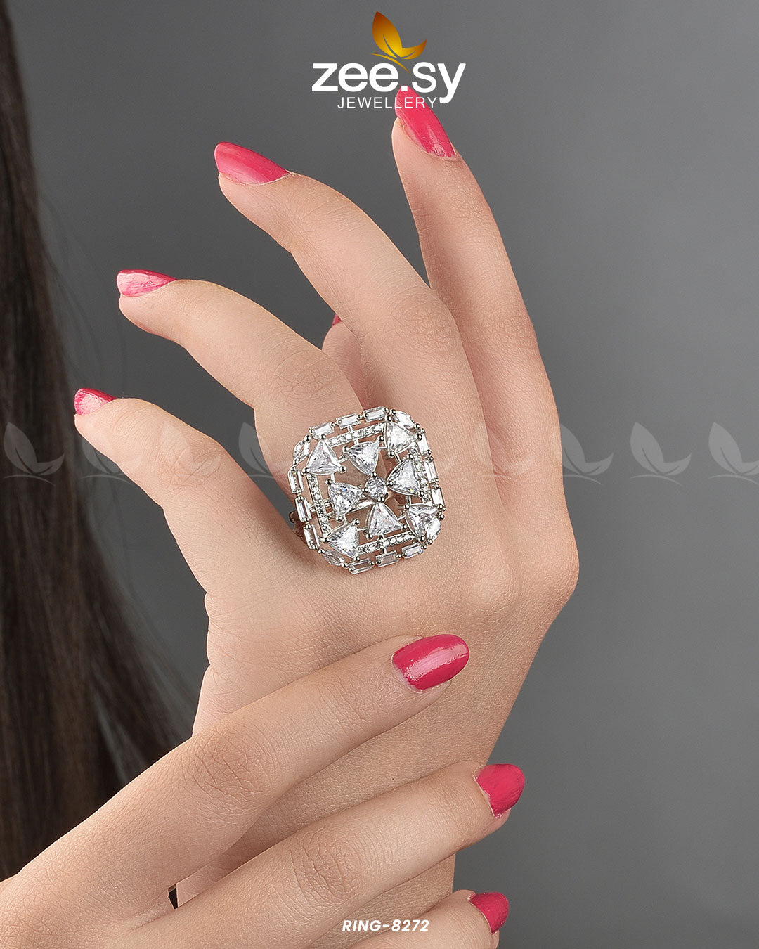 Cubic Ring-8272 -  Zeesy Rings - Original Designer Dress - House of Maryam
